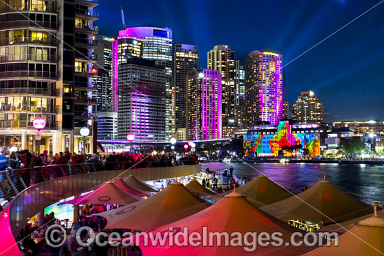 Vivid Sydney City buildings photo