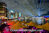 Vivid Sydney City buildings Photo - Gary Bell