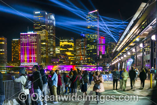 Vivid Sydney City buildings photo