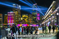 Vivid Sydney City buildings Photo - Gary Bell