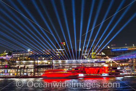 Sydney City buildings decorated in video light during Vivid Sydney's 2017 festival of light, music and ideas. Sydney, New South Wales, Australia. Photo - Gary Bell Sydney City buildings decorated in video light during Vivid Sydney's 2017 festival of light, music and ideas. Sydney, New South Wales, Australia. Photo - Gary Bell