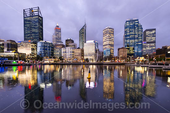 Elizabeth Quay and Perth City, Western Australia. Photo - Gary Bell