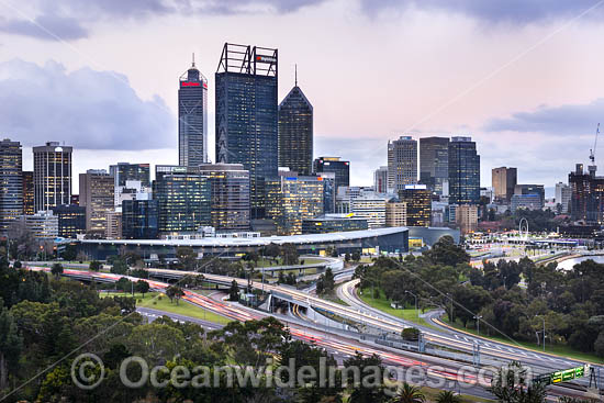 View of Perth City from Kings Park. Perth, Western Australia. Photo - Gary Bell