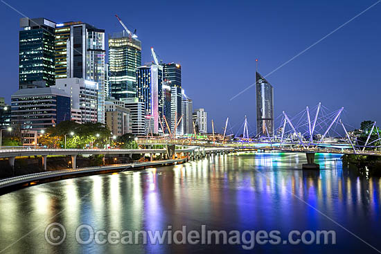 Brisbane City and River during dusk. Brisbane, Queensland, Australia. Photo - Gary Bell Brisbane City and River during dusk. Brisbane, Queensland, Australia. Photo - Gary Bell