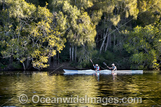 Kayaking on Bonville Creek estuary. Coffs Harbour, New South Wales, Australia. Photo - Gary Bell