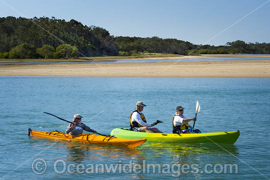 Kayaking on Red Rock estuary. New South Wales, Australia. Photo - Gary Bell