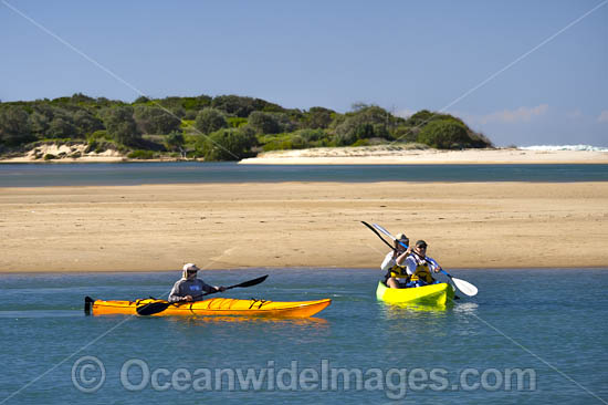 Kayaking on Red Rock estuary. New South Wales, Australia. Photo - Gary Bell