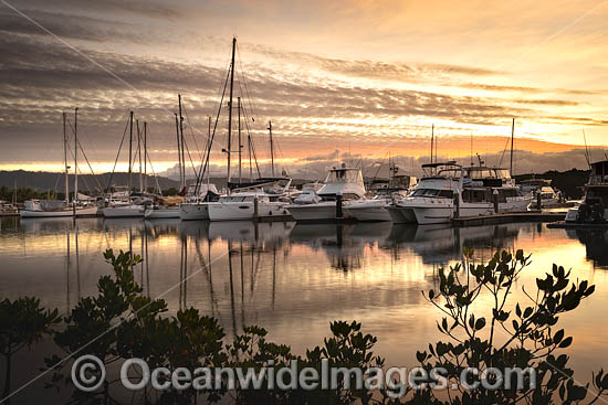 Port Douglas marina during sunset. Port Douglas, Far North Queensland, Australia. Photo - Gary Bell