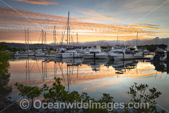 Port Douglas marina during sunset. Port Douglas, Far North Queensland, Australia. Photo - Gary Bell