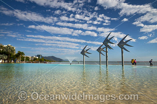 Cairns Esplanade Lagoon Pond. Cairns, Far North Queensland, Australia. Photo - Gary Bell Cairns Esplanade Lagoon Pond. Cairns, Far North Queensland, Australia. Photo - Gary Bell