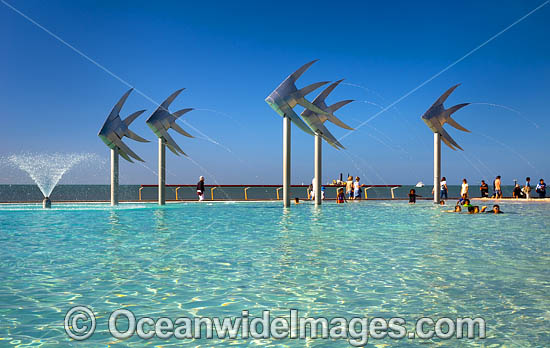 Cairns Esplanade Lagoon Pond. Cairns, Far North Queensland, Australia. Photo - Gary Bell Cairns Esplanade Lagoon Pond. Cairns, Far North Queensland, Australia. Photo - Gary Bell