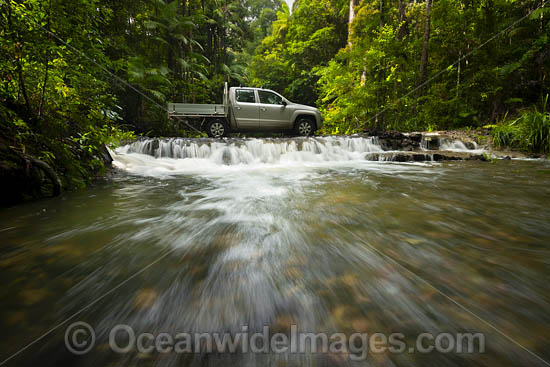River crossing and cascade, situated at Bruxner Park Flora Reserve, near Coffs Harbour, New South Wales, Australia. Photo - Gary Bell
