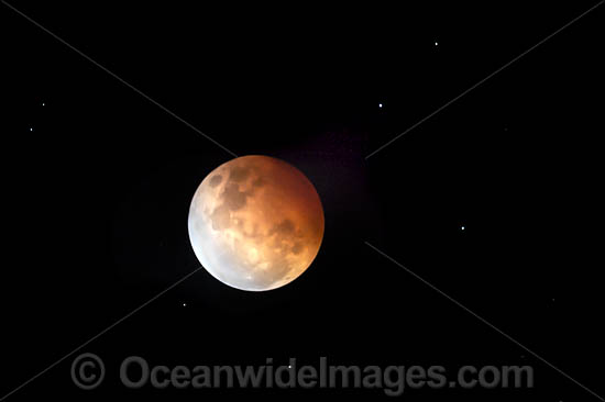 Super Blood Moon - total lunar eclipse. Date: 26th May, 2021. Coffs Harbour, Australia. Photo - Gary Bell