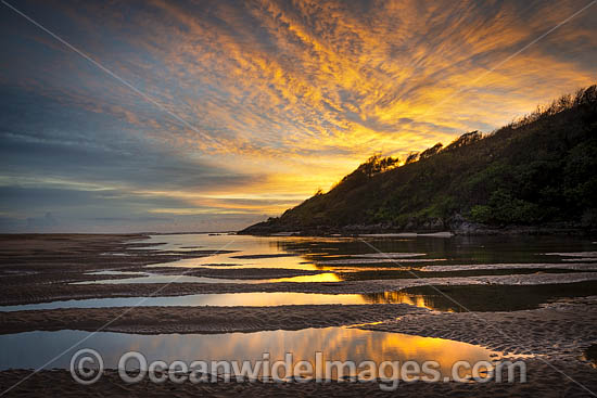 Sunrise at Boambee Creek Estuary. Sawtell, New South Wales, Australia. Photo - Gary Bell