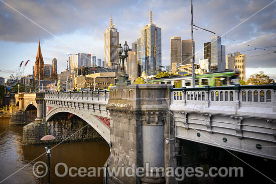 Princes Bridge and Melbourne City, viewed over the Yarra River from Southbank. Melbourne, Victoria, Australia. Photo - Gary Bell Princes Bridge and Melbourne City, viewed over the Yarra River from Southbank. Melbourne, Victoria, Australia. Photo - Gary Bell