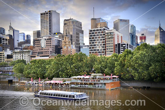 Melbourne City, viewed over the Yarra River from Southbank. Melbourne, Victoria, Australia. Photo - Gary Bell