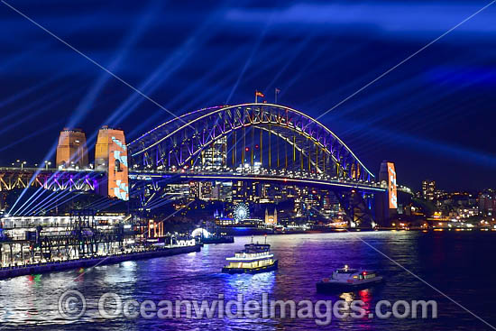 Vivid Sydney Harbour Bridge photo