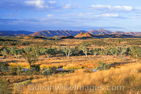 Eastern MacDonnell Ranges at sunset photo Eastern MacDonnell Ranges at sunset photo