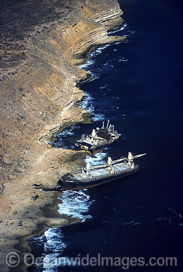 Freighter shipwreck, 'Korean Star', blown ashore and wrecked during a cyclone. Carnarvon, Western Australia. Photo - Gary Bell Freighter shipwreck, 'Korean Star', blown ashore and wrecked during a cyclone. Carnarvon, Western Australia. Photo - Gary Bell
