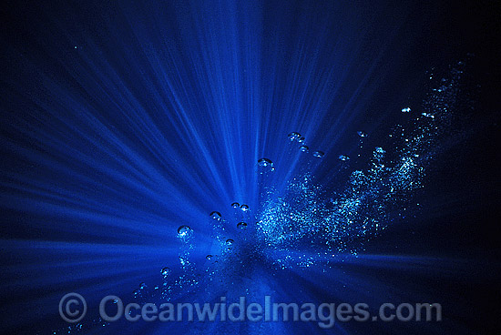 Underwater seascape bubbles photo
