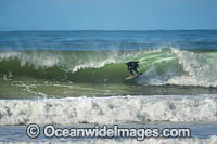 Surfing at Sawtell, New South Wales, Australia.