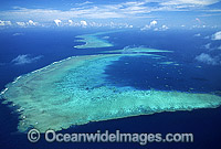 Aerial view of Ribbon Reefs, showing Cod Hole and Cormorant Pass. Far Northern Great Barrier Reef, Queensland, Australia