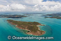 Aerial view of Torres Strait Islands. Torres Strait, Queensland, Australia