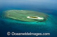 Aerial view of Erskine Island Reef. Capricorn Group, southern Great Barrier Reef, Qld, Australia.