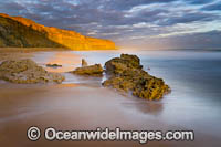 Sunset over Gibson Steps Beach. The Twelve Apostles. Port Campbell Coastal National Park, Victoria, Australia.