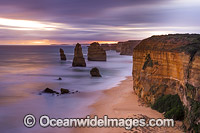 Twelve Apostles after evening sunset. Port Campbell Coastal National Park, Victoria, Australia.