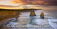 Twelve Apostles during morning sunrise. Port Campbell Coastal National Park, Victoria, Australia.