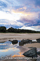 Sawtell Beach at sunset. New South Wales, Australia