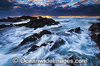 Coastal Seascape during sunset. Sawtell Headland, Sawtell, New South wales, Australia.