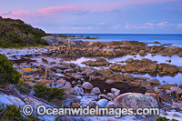 Pre Dawn at Eddystone Point. Mount William National Park, Bay of Fires, Tasmania, Australia.