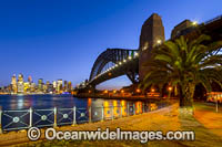 Sydney Harbour Bridge, Opera House and City. Sydney, New South Wales, Australia.