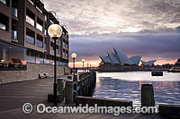 Sunrise at Sydney Opera House. Campbell's Cove, Sydney, New South Wales, Australia.