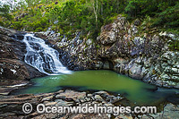 Cedar Creek Falls, situated in Cedar Creek Gorge in Tamborine National Park, Near Mount Tamborine, south-east Queensland, Australia.