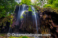 Hugh's Dale Waterfall, situated in tropical rainforest on Christmas Island, Indian Ocean, Australia.