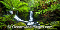 Horseshoe Falls, situated in Mount Field National Park, Tasmania, Australia.