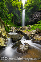 Crystal Shower Falls, situated in the Dorrigo World Heritage National Park, New South Wales, Australia.