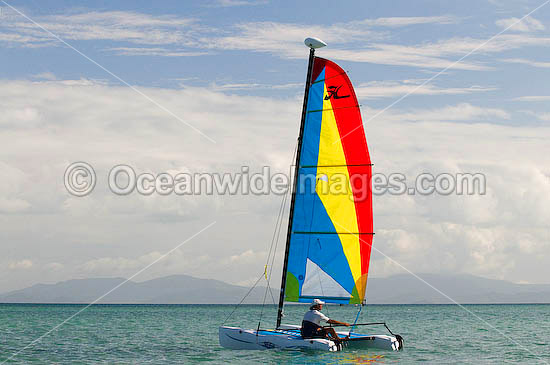 Hobi-cat sailing Hayman Island Whitsunday Islands photo Hobi-cat sailing Hayman Island Whitsunday Islands photo
