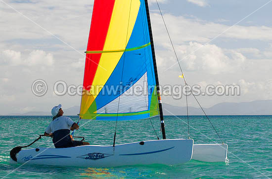Hobi-cat sailing Hayman Island photo Hobi-cat sailing Hayman Island photo