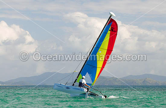 Hobi-cat sailing Hayman Island Whitsunday Islands photo Hobi-cat sailing Hayman Island Whitsunday Islands photo