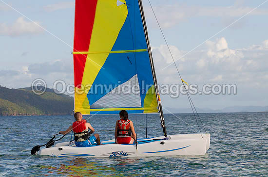 Hobi-cat sailing Hayman Island Whitsunday Islands photo