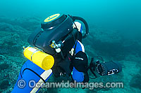 Underwater Photographer with rebreather Photo - Gary Bell