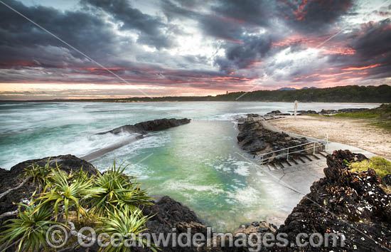 Sawtell Rock Pool at sunset photo Sawtell Rock Pool at sunset photo