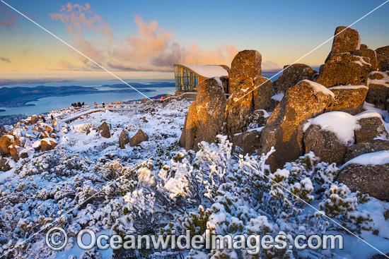 Mount Wellington with snow photo Mount Wellington with snow photo