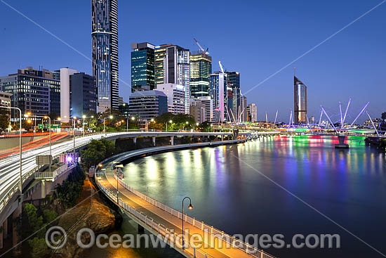 Brisbane city river photo Brisbane city river photo