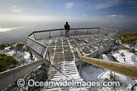Mt Wellington snowing Photo - Gary Bell