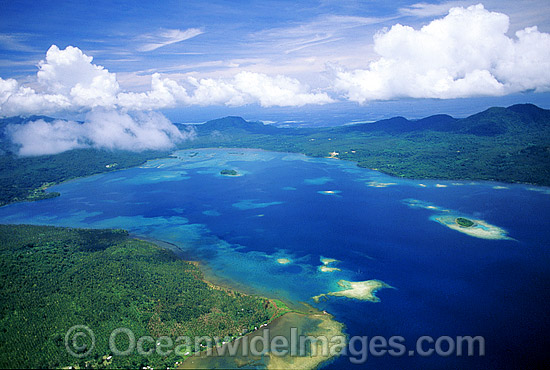 Aerial fringing coastal reefs photo Aerial fringing coastal reefs photo